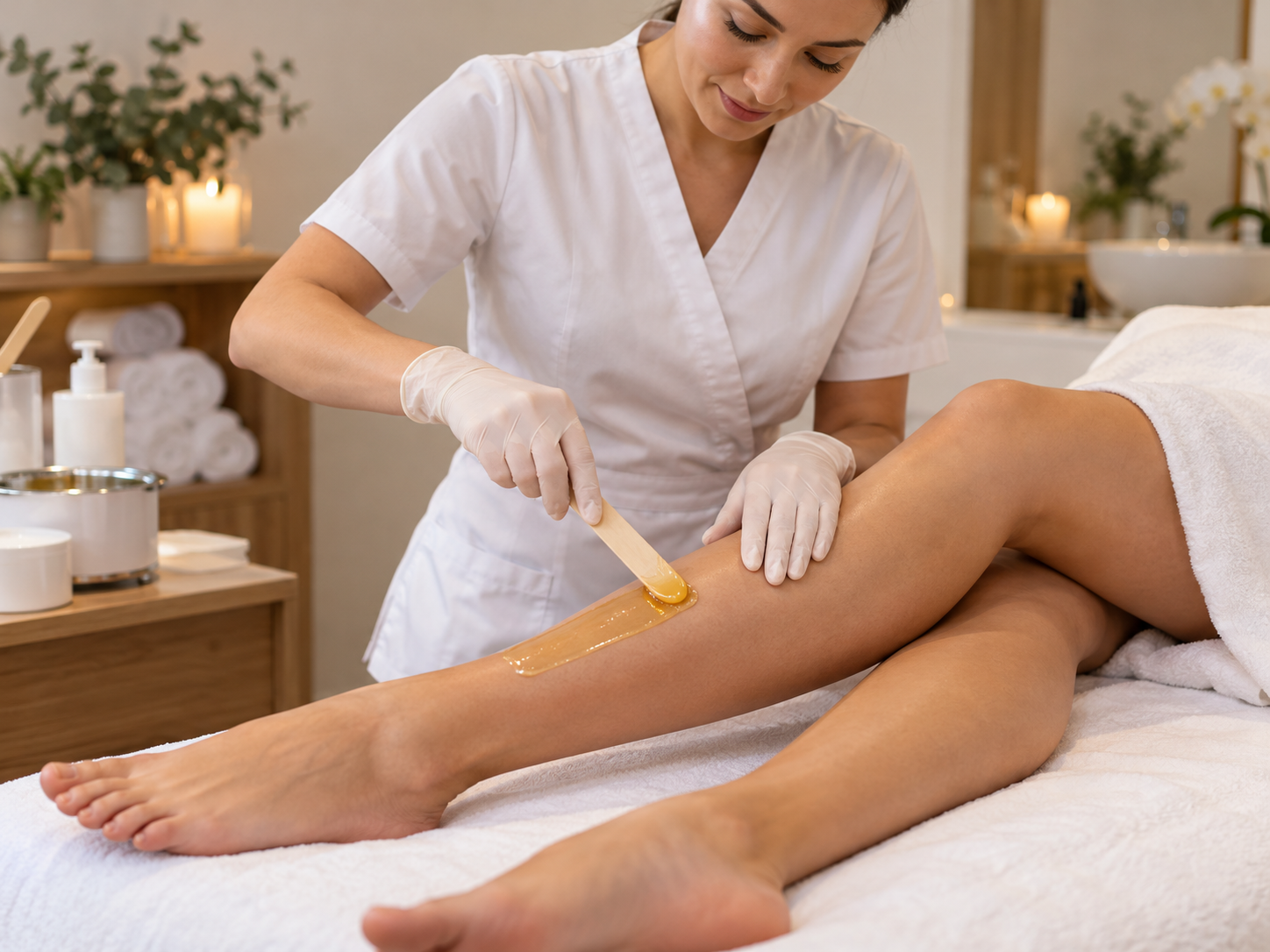 Body and leg waxing treatment at MedSpa Raphael